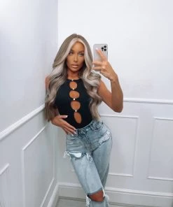 Sorelleuk Chelsea Cut Out Bodysuit - Black New Arrivals