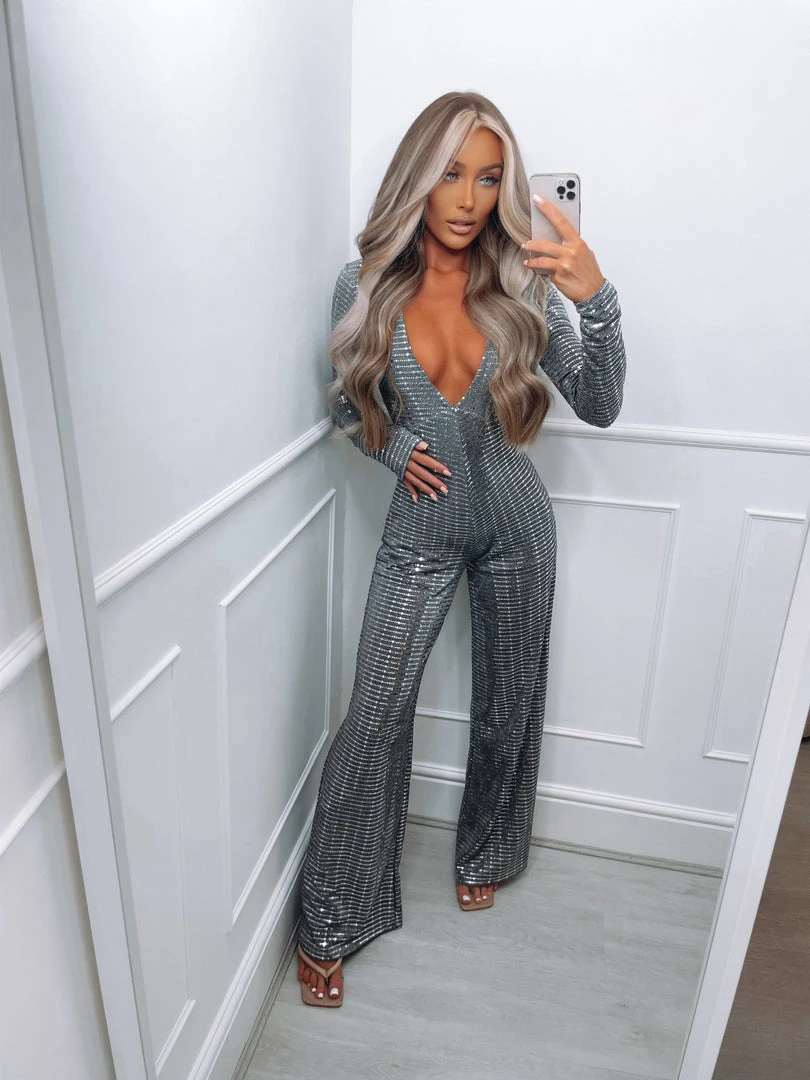 Sorelleuk Jade Jumpsuit - Silver 1 Sorelleuk Jade Jumpsuit - Silver