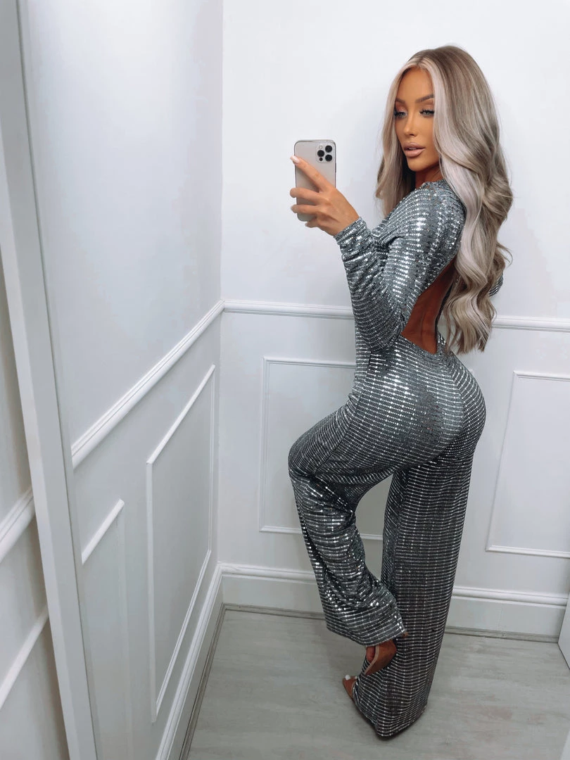 Sorelleuk Jade Jumpsuit - Silver 2 Sorelleuk Jade Jumpsuit - Silver