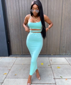 Sorelleuk New Arrivals Ava Two Piece - Mint