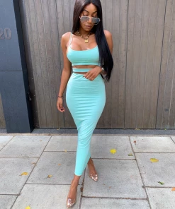 Sorelleuk New Arrivals Ava Two Piece - Mint