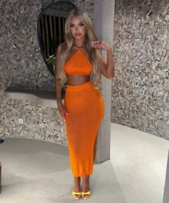Sorelleuk New Arrivals Rumie Two Piece - Orange