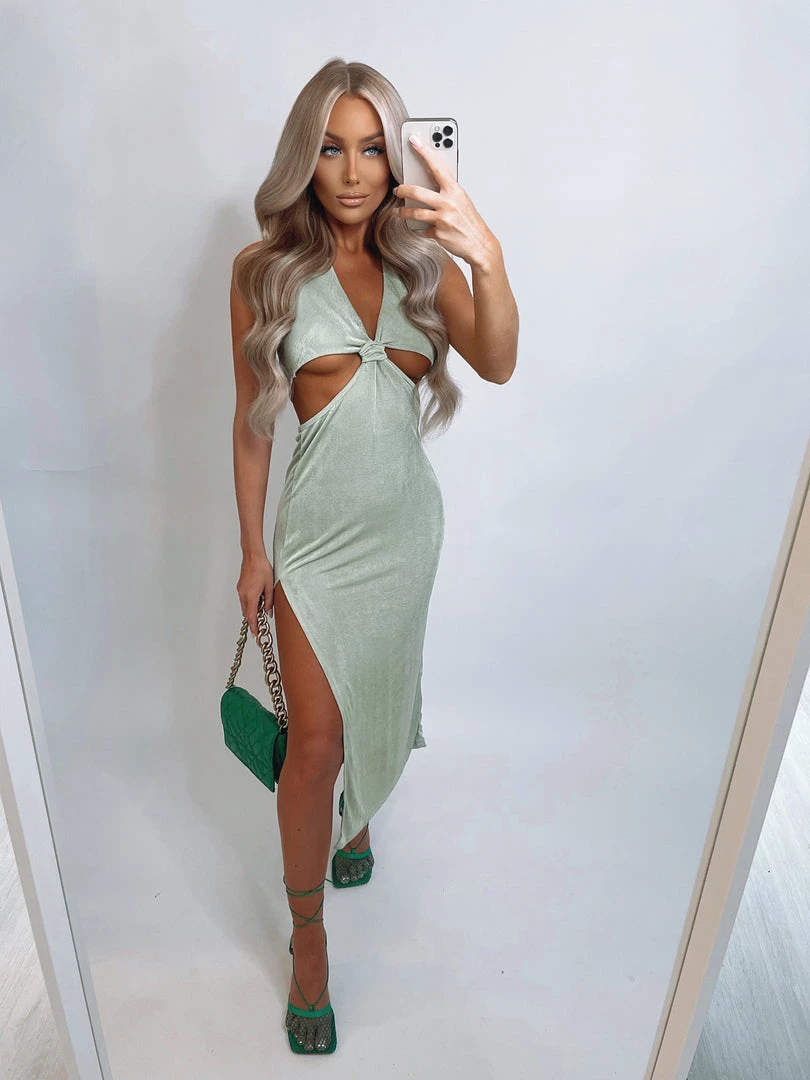 Sorelleuk Clothing Liana Dress - Sage 1 Sorelleuk Clothing Liana Dress - Sage