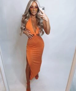 Sorelleuk Liana Dress - Orange New Arrivals