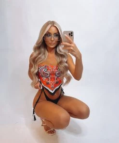 Sorelleuk Elora Bandana Bikini - Red Clothing