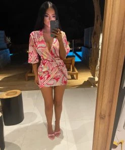 Sorelleuk Darcie Wrap Dress - Pink Clothing