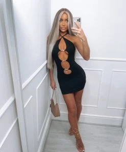 Sorelleuk New Arrivals Harley Cut Out Dress - Black