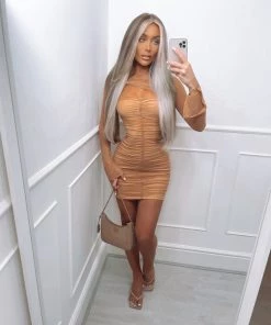 Sorelleuk New Arrivals Kirsty Knot Dress - Nude