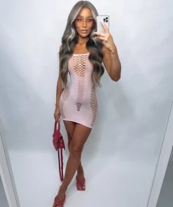 Sorelleuk Roxy Cut Out Dress - Blush Clothing