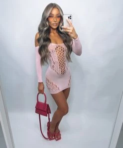 Sorelleuk Kiki Cut Out Dress - Blush