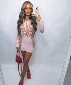 Sorelleuk Clothing Trixie Cut Out Dress - Blush