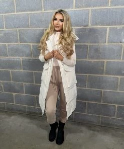 Sorelleuk New Arrivals Mona Hooded Gilet - Cream