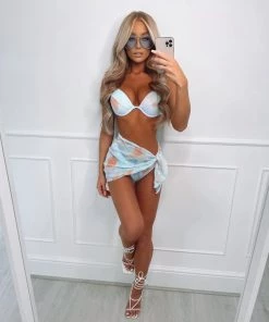Sorelleuk New Arrivals Pennie Three Piece Bikini - Blue