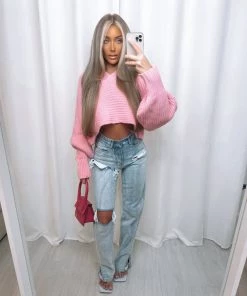 Sorelleuk Phee Cropped Jumper - Pink (SALE)