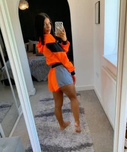 Sorelleuk Lexie Short Tracksuit Set - Orange New Arrivals 7 Sorelleuk Lexie Short Tracksuit Set - Orange New Arrivals