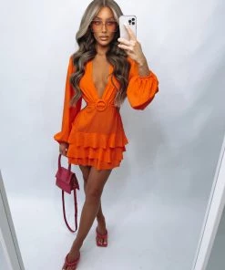 Sorelleuk New Arrivals Addie Dress - Orange