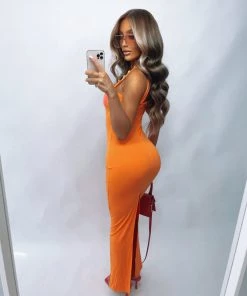 Sorelleuk Ashley Maxi Dress - Orange