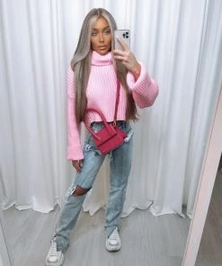 Sorelleuk Kai Cropped Jumper - Pink (SALE)