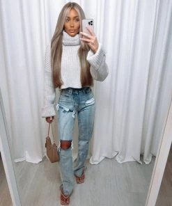 Sorelleuk Kai Cropped Jumper - Stone (SALE)