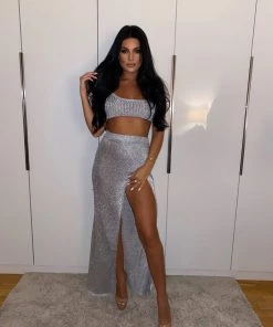 Sorelleuk Lizzie Metallic Two Piece - Silver New Arrivals