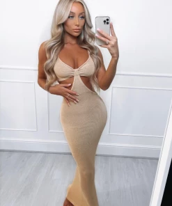 Sorelleuk Nadina Midaxi Dress - Nude