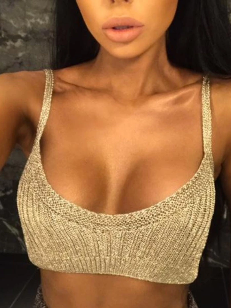 Sorelle Chiara Metallic Crop Top - Gold New Arrivals 1 Sorelle Chiara Metallic Crop Top - Gold New Arrivals