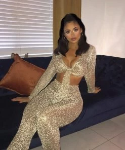 Sorelle New Arrivals Macey Metallic Two Piece - Gold (PRE ORDER)