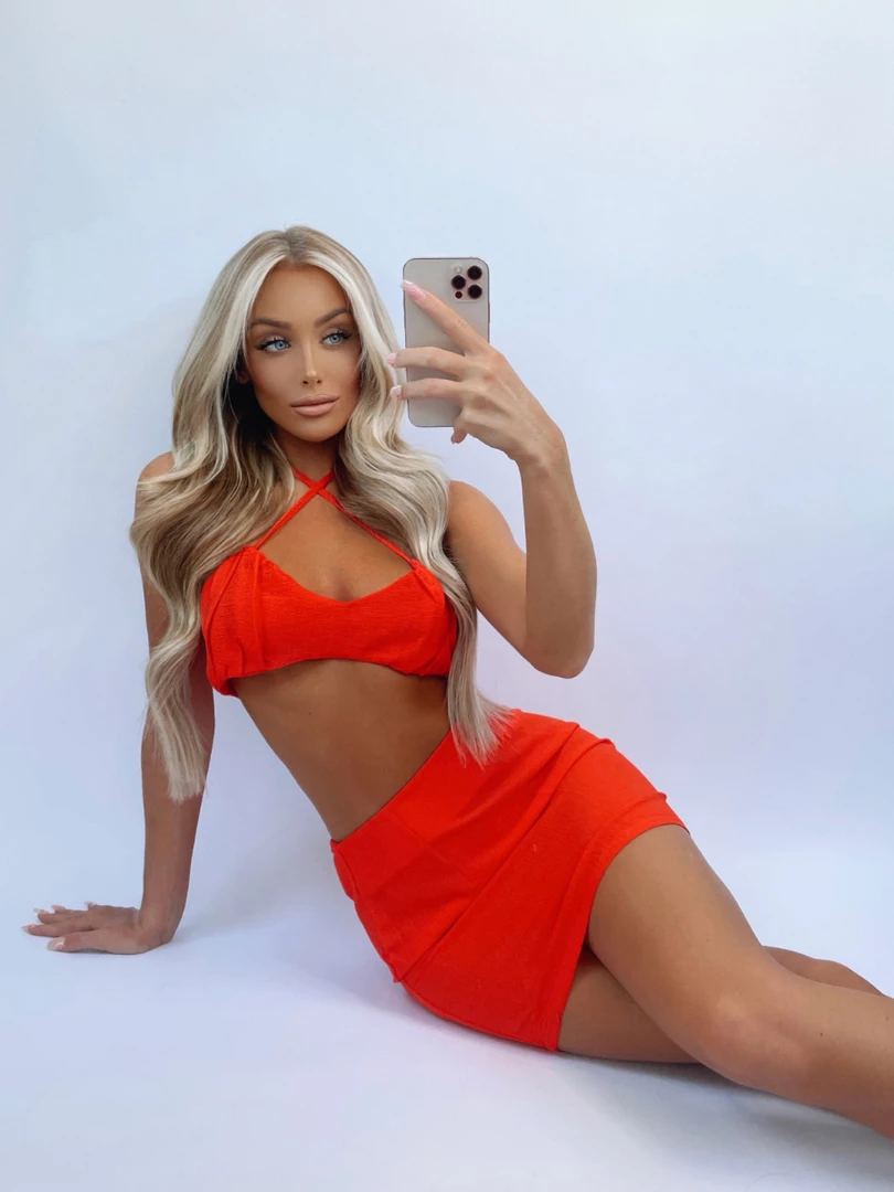 Sorelleuk New Arrivals Lacey Two Piece - Red (PRE ORDER) 1 Sorelleuk New Arrivals Lacey Two Piece - Red (PRE ORDER)