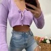 Sorelleuk Jessie Tie Crop Top - Lilac (SALE) New Arrivals
