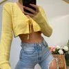 Sorelleuk Jessie Tie Crop Top - Yellow (SALE) New Arrivals