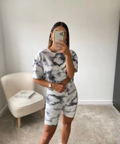 Sorelleuk New Arrivals Emily Tie Dye Two Piece - Black (SALE)