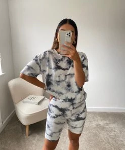 Sorelleuk New Arrivals Emily Tie Dye Two Piece - Black (SALE)