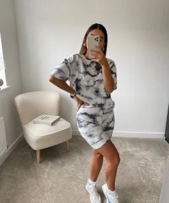 Sorelleuk New Arrivals Emily Tie Dye Two Piece - Black (SALE)