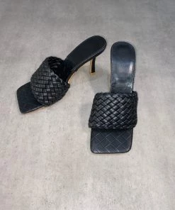 Sorelle UK Lara Woven Heel Mules - Black New Arrivals