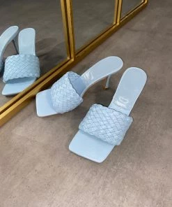 Sorelle UK Lara Woven Heel Mules - Blue New Arrivals