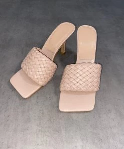 Sorelle UK Lara Woven Heel Mules - Nude New Arrivals