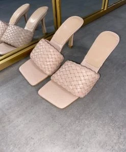 Sorelle UK Lara Woven Heel Mules - Nude New Arrivals