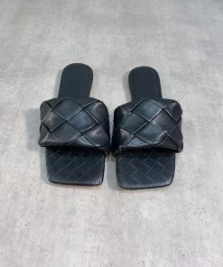 Sorelleuk New Arrivals Ruby Wovan Sandal - Black